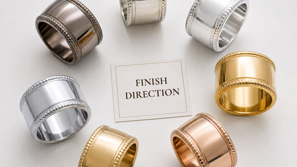 Winko electroplated metal giftware finish options — gold, silver, rose gold, champagne gold, chrome and gunmetal for B2B retail and corporate gifting