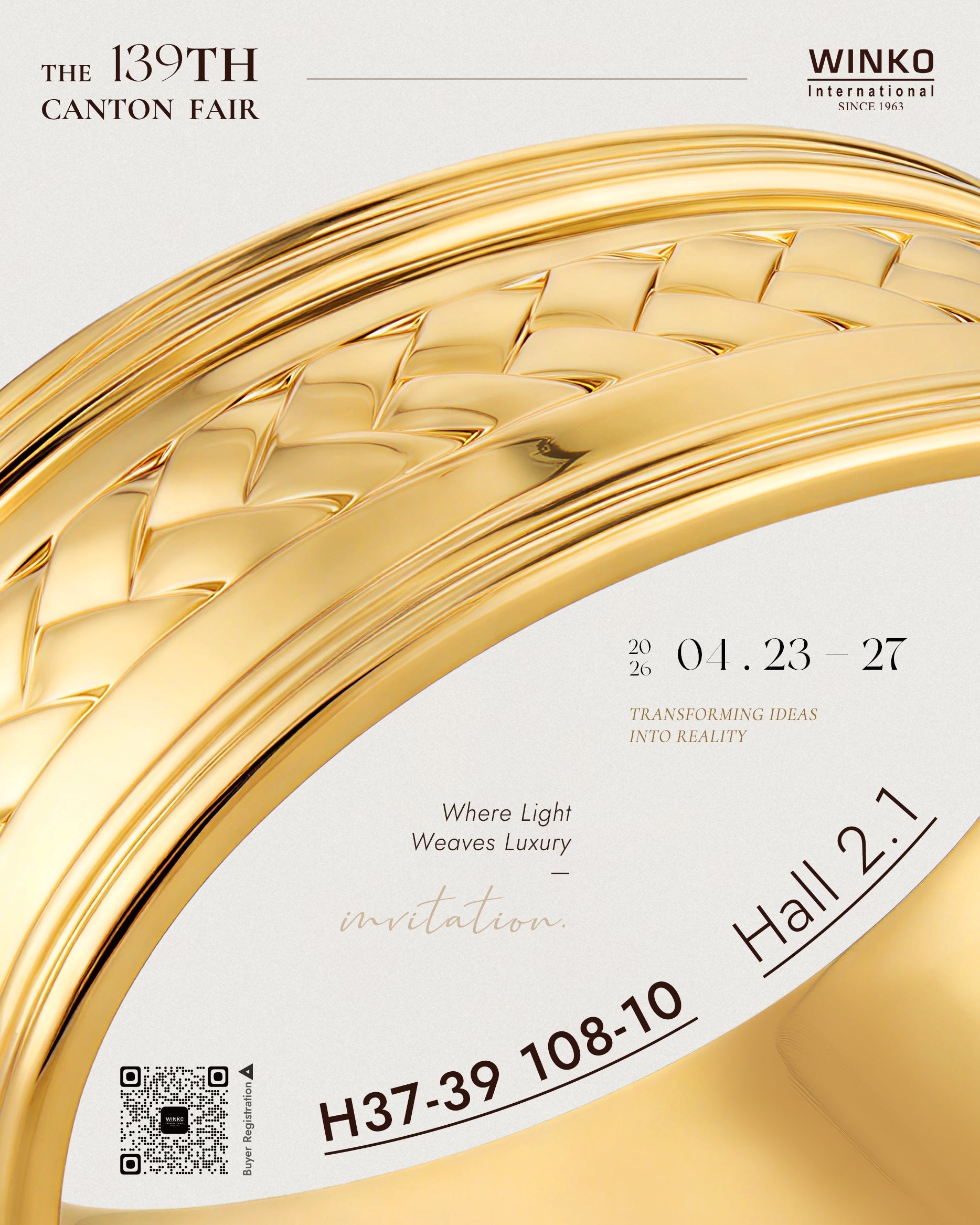 Canton Fair 2026 invitation Winko booth Phase 2 premium metal giftware sourcing